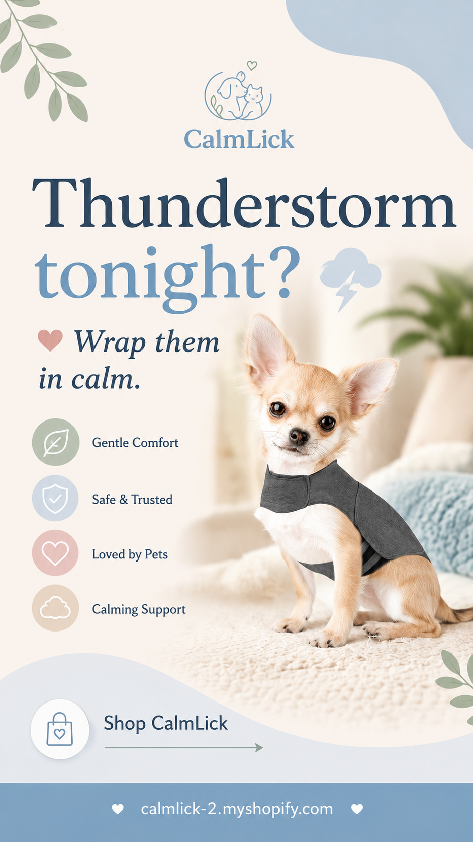 CalmLick Anxiety Vest for Dogs